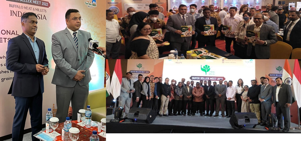 Businessmen led by @APEDA interacted with their counterparts of Sumatra on bovine meet & millets in Medan on 15/12/2022