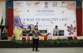A talk on Ayurveda at University of North Sumatra, Medan on 25 January, 2023
