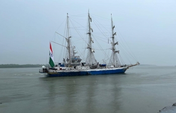 Arrival of INS Sudarshini to Belawan Port, Medan on 29th October 2023