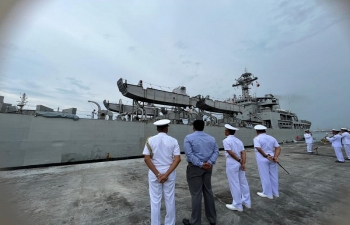 Arrival of INS Kesari to Belawan Port, Medan on 24th October 2023